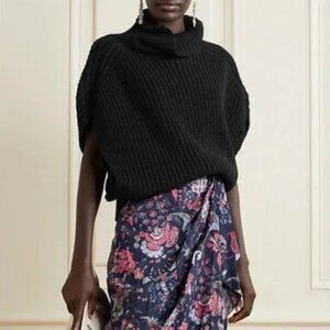 Isabel Marant Ivyna Roll Neck Jumper (Sleeveless) in Black